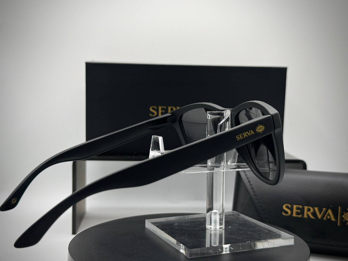 SERVA Buff Gold | Premium Black & Gold Sunglasses