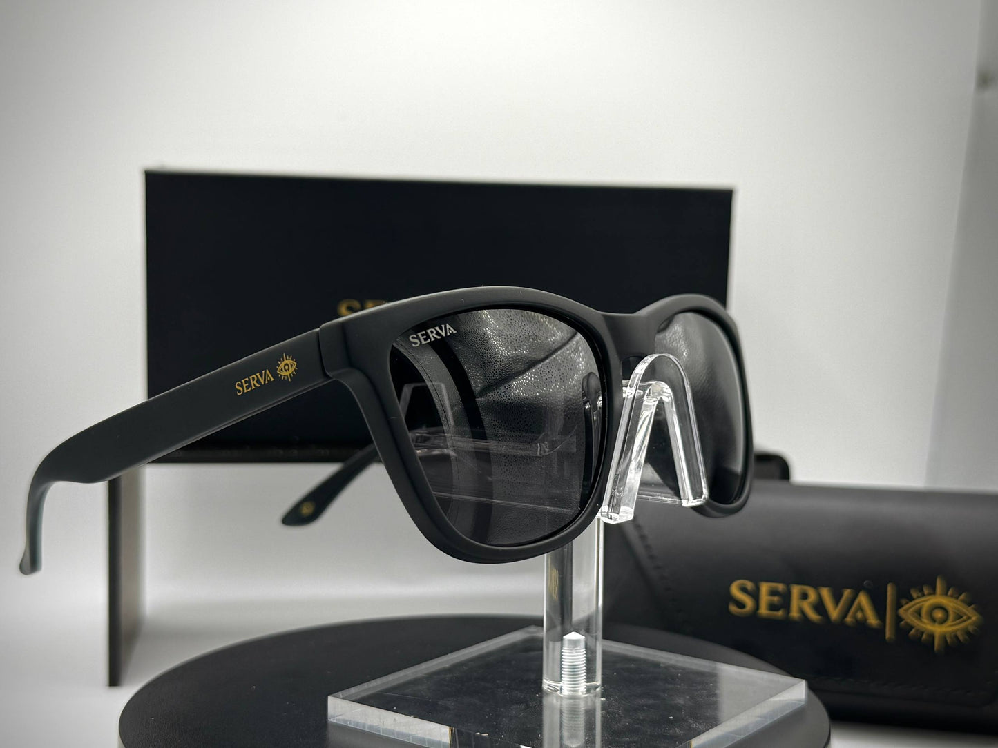 SERVA Buff Gold | Premium Black & Gold Sunglasses