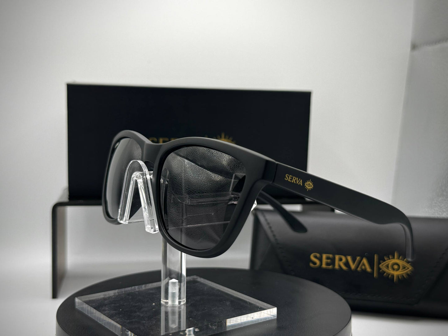 SERVA Buff Gold | Premium Black & Gold Sunglasses