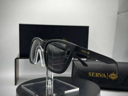 SERVA Buff Gold | Premium Black & Gold Sunglasses