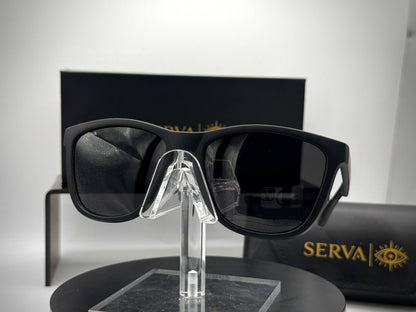 SERVA Buff Gold | Premium Black & Gold Sunglasses