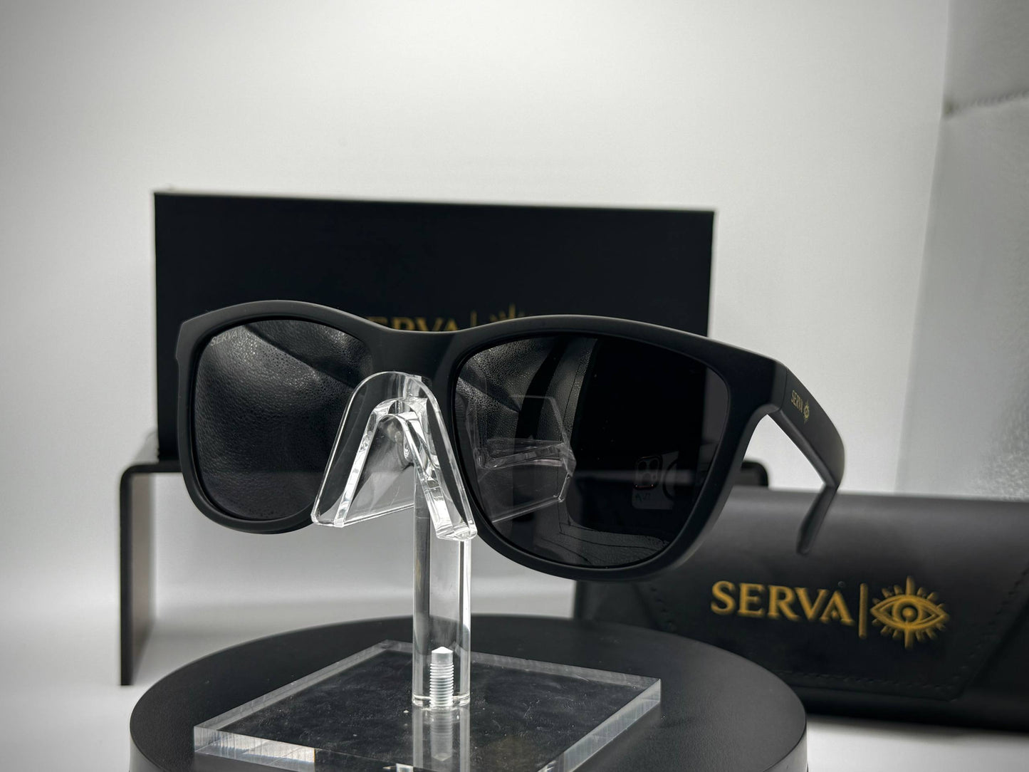 SERVA Buff Gold | Premium Black & Gold Sunglasses