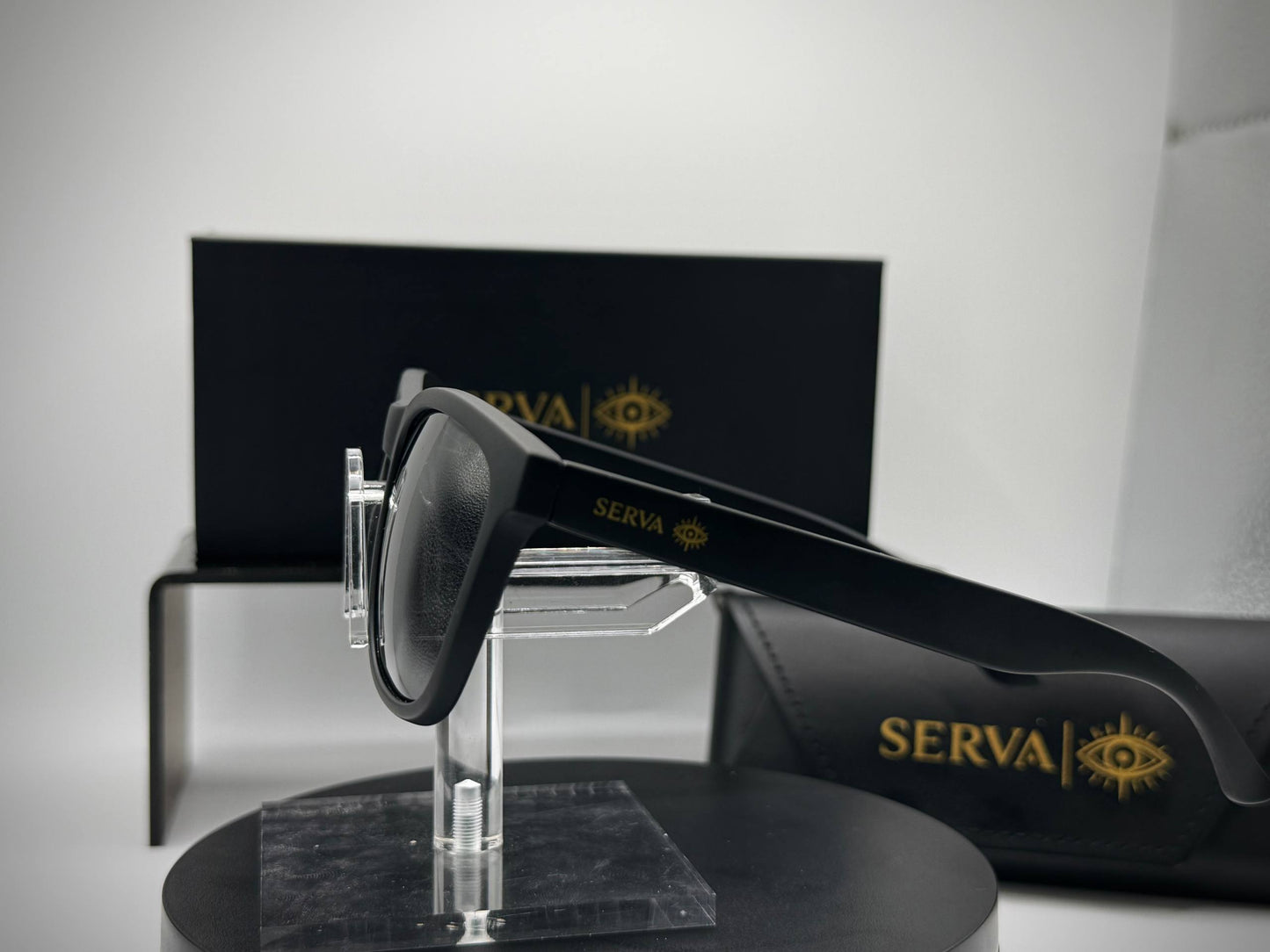 SERVA Buff Gold | Premium Black & Gold Sunglasses