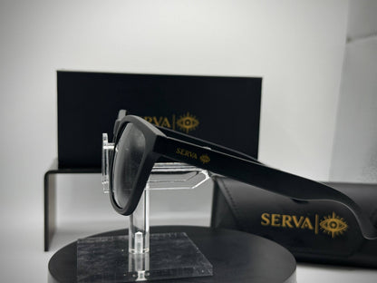 SERVA Buff Gold | Premium Black & Gold Sunglasses