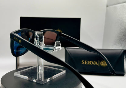 SERVA Buff Gold | Premium Black & Gold Sunglasses
