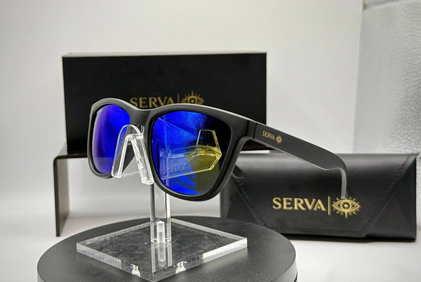 SERVA Buff Polarized Blue