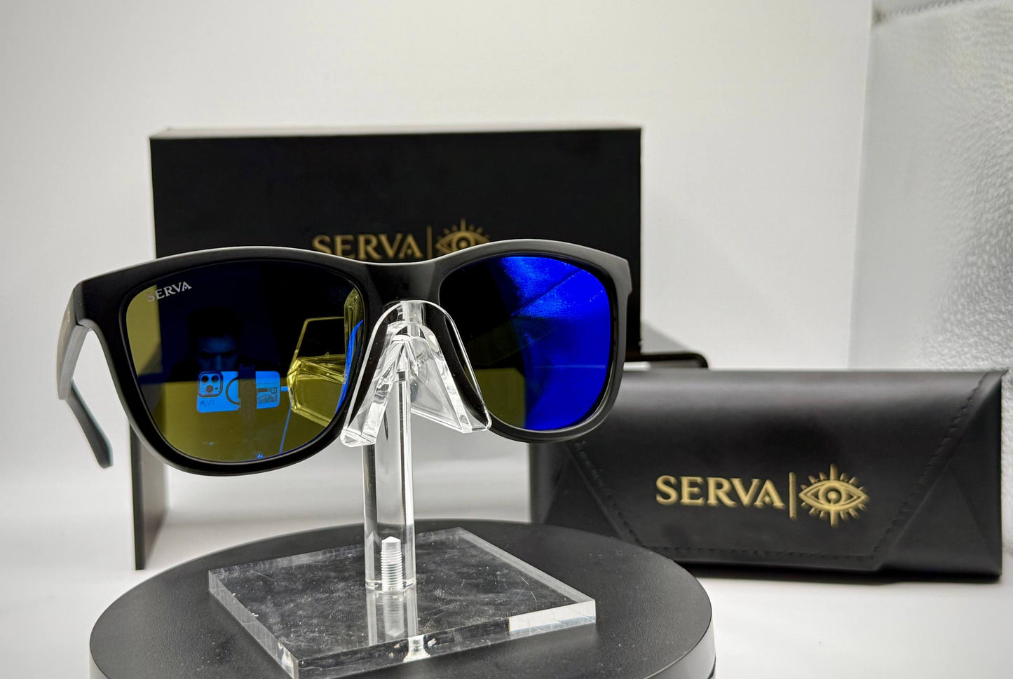 SERVA Buff Polarized Blue