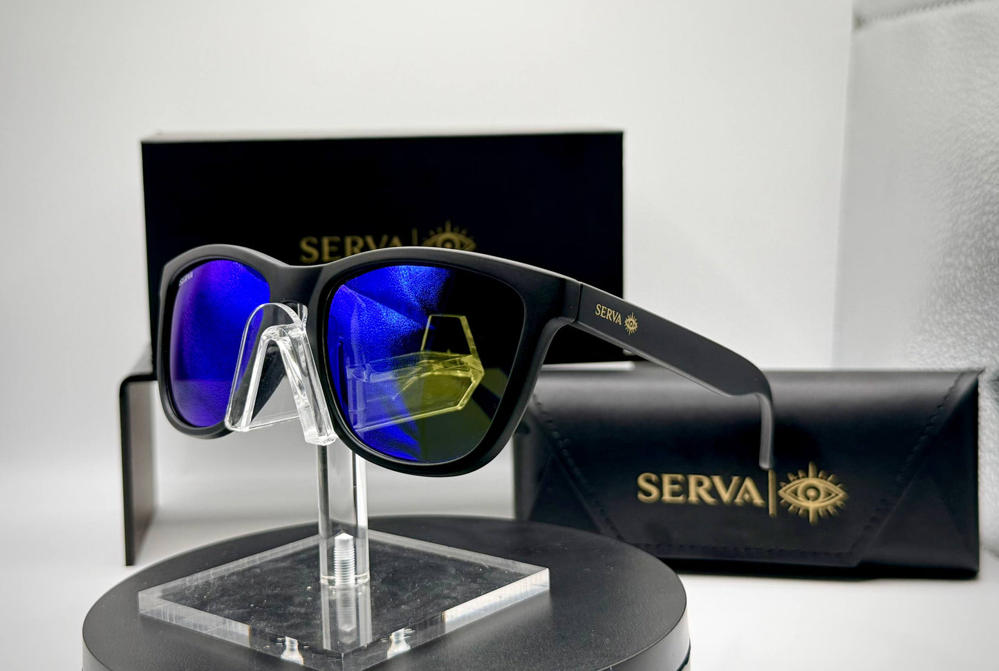 SERVA Buff Polarized Blue