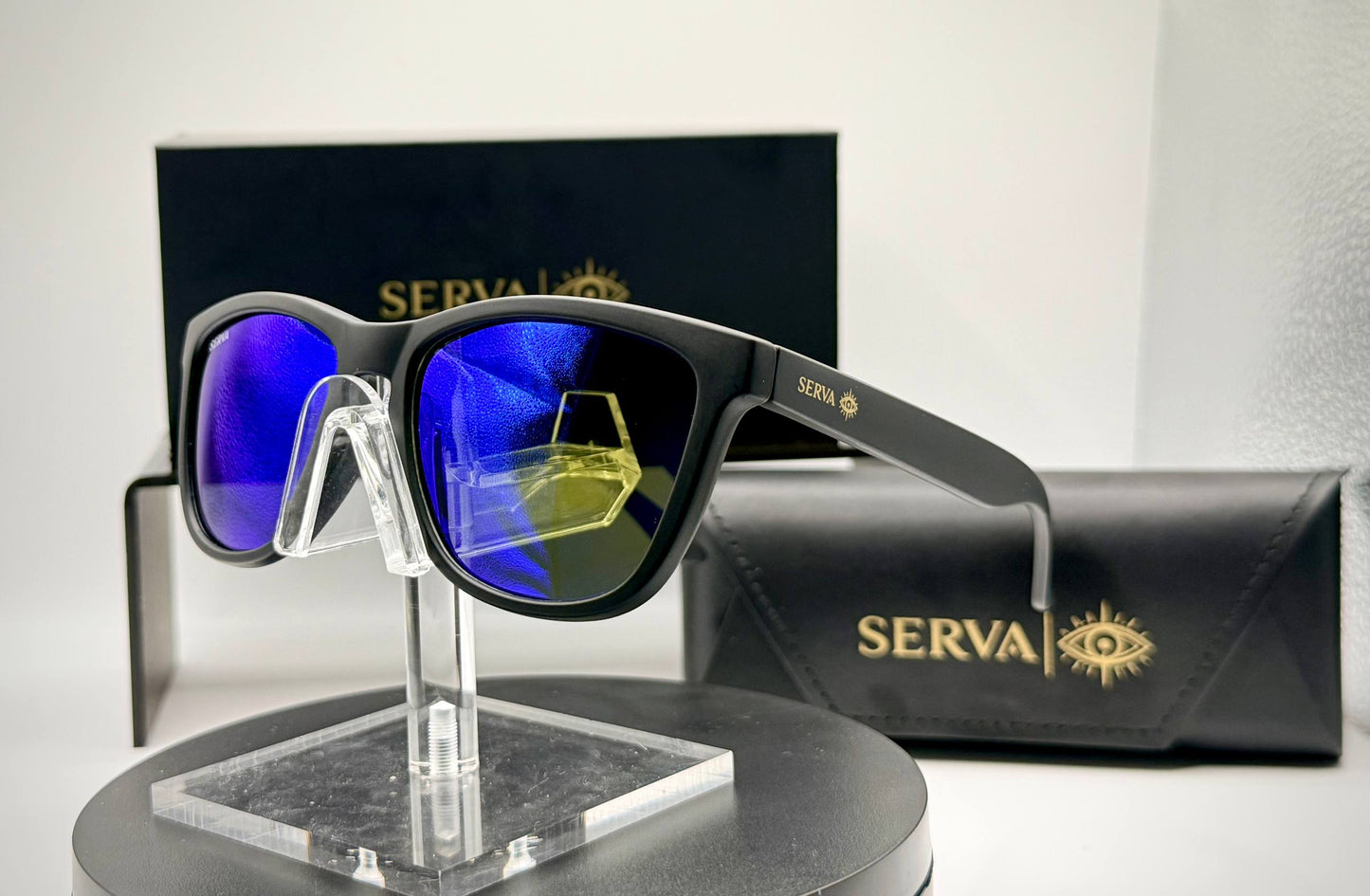 SERVA Buff Polarized Blue