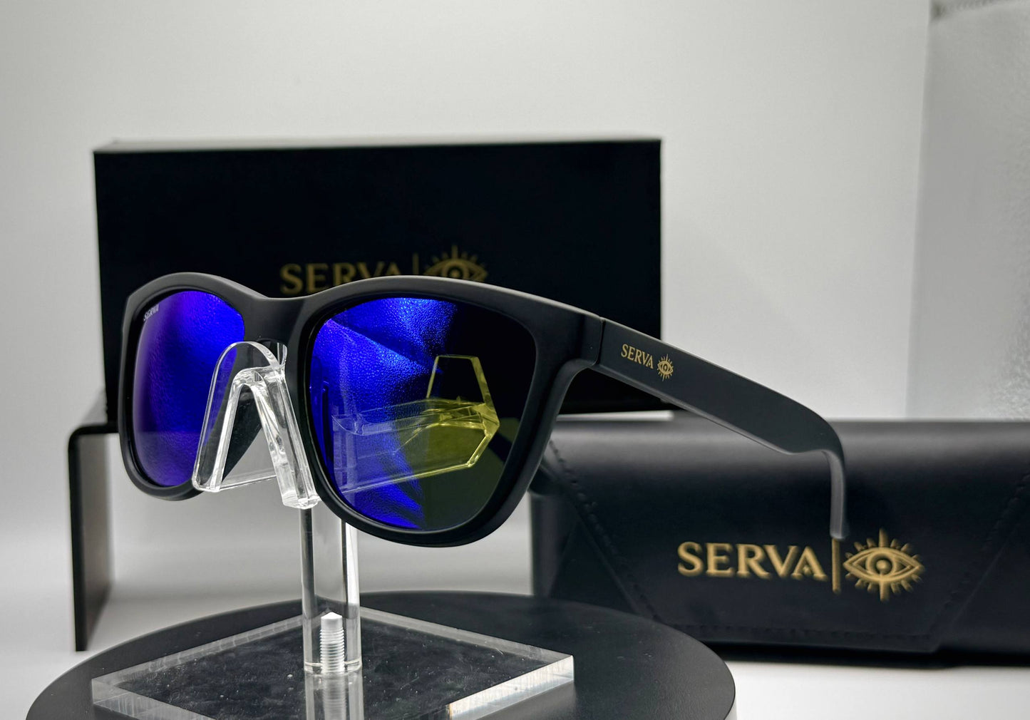SERVA Buff Polarized Blue