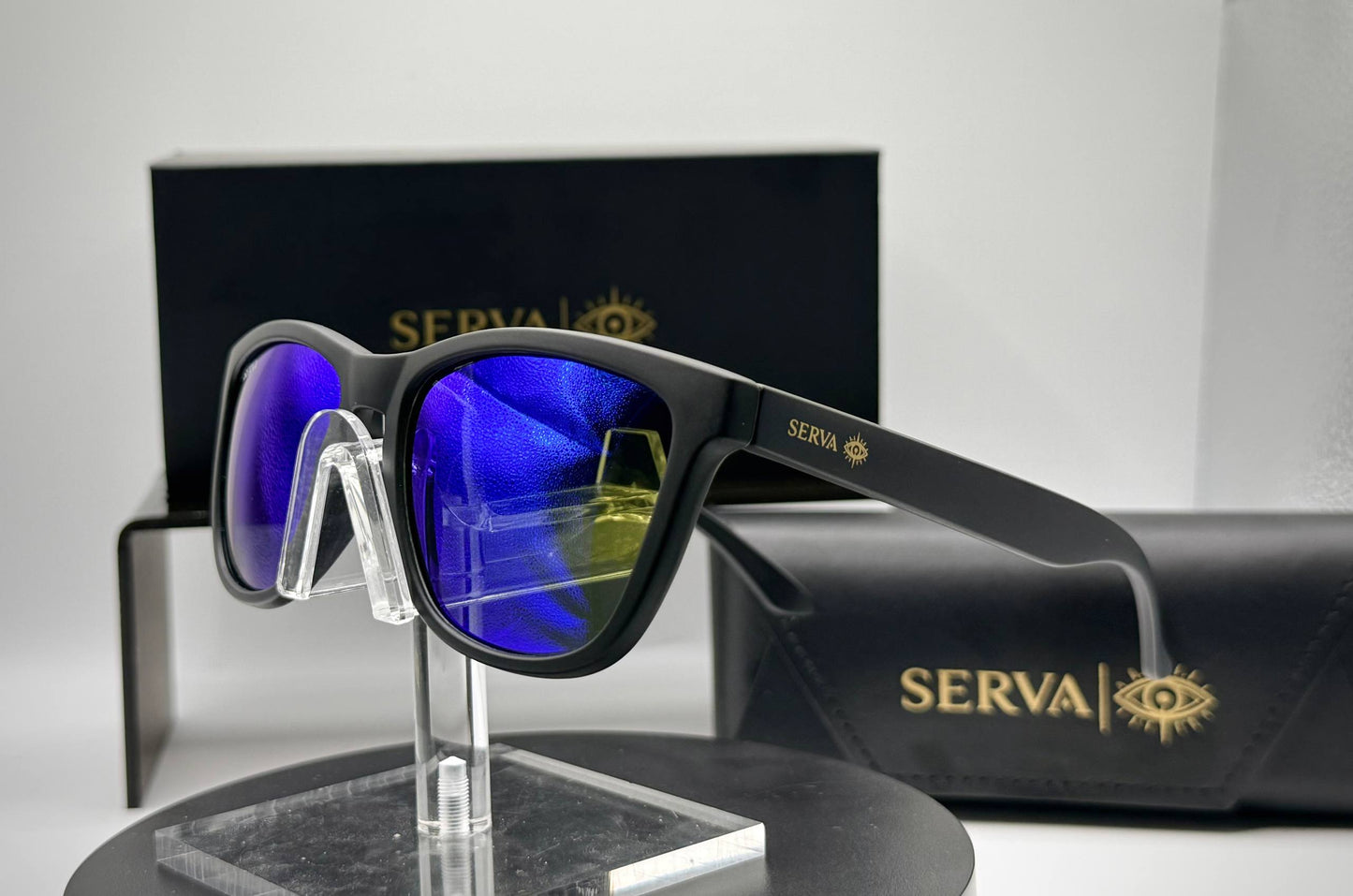 SERVA Buff Polarized Blue