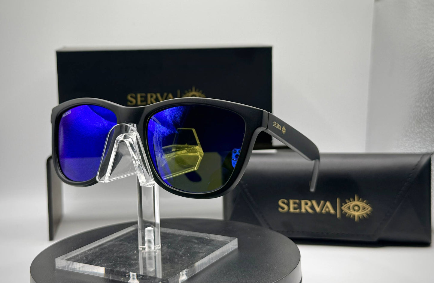 SERVA Buff Polarized Blue