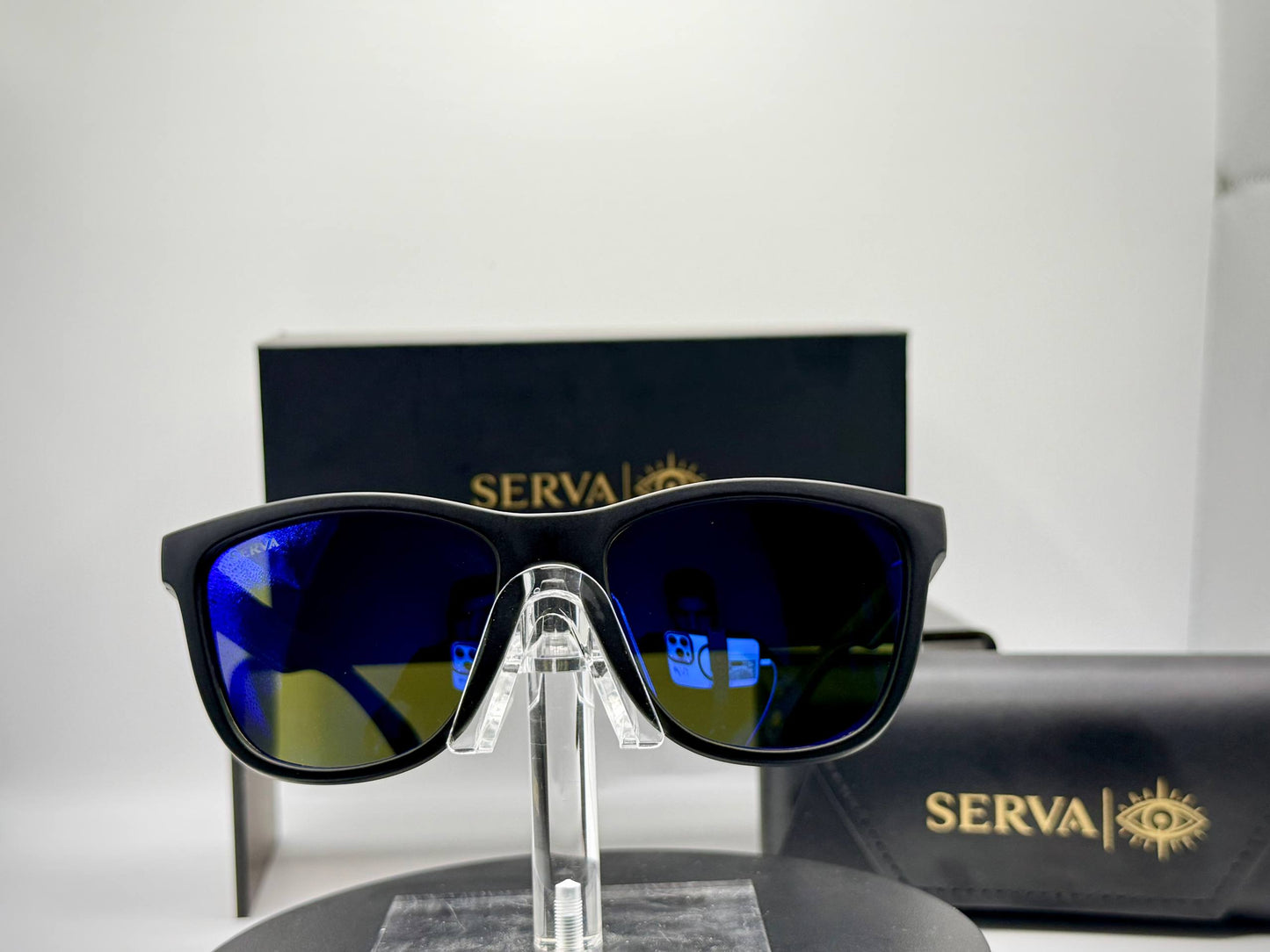SERVA Buff Polarized Blue