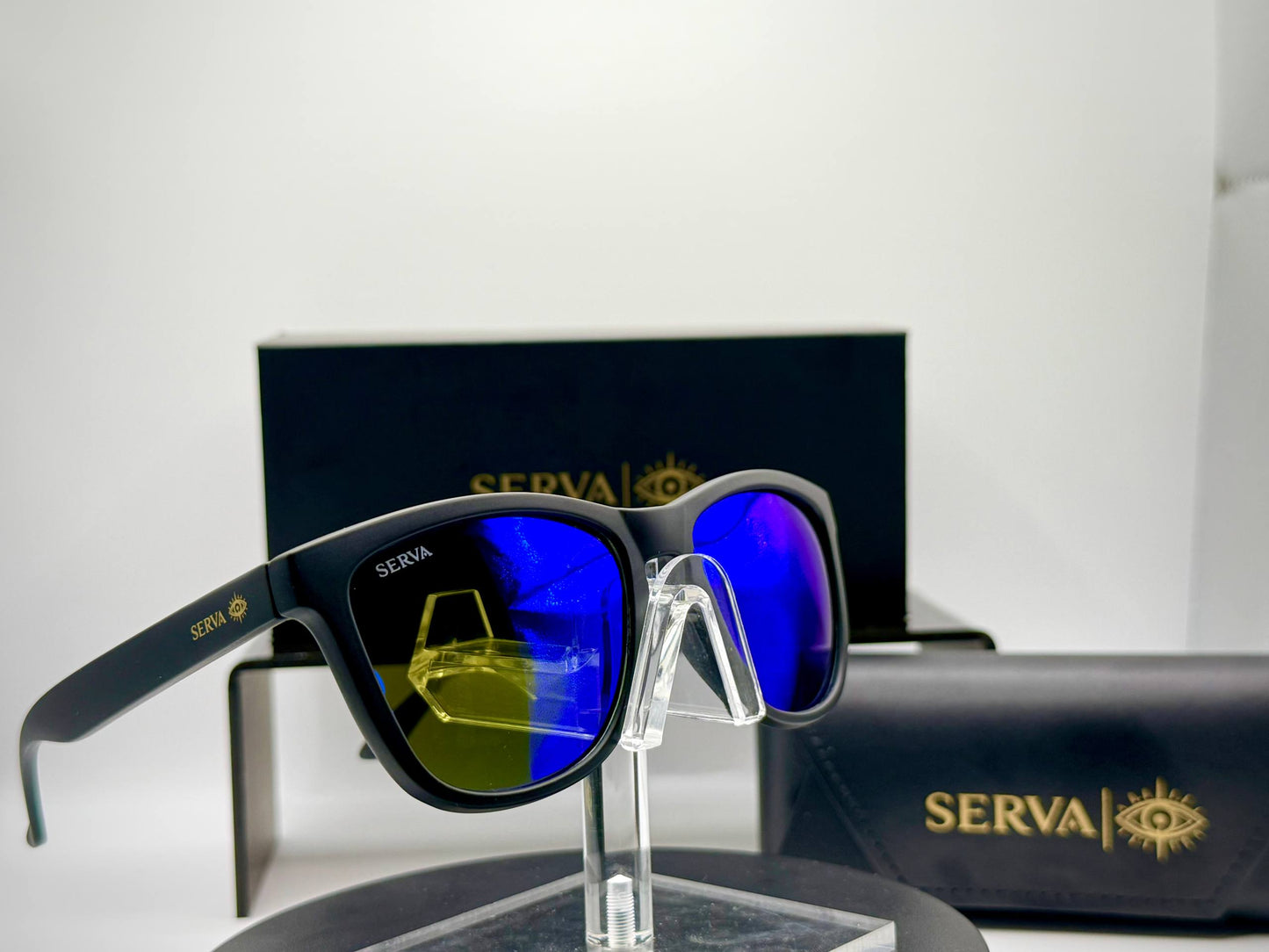 SERVA Buff Polarized Blue